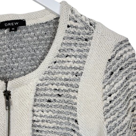 DREW Anthropologie Moto Knit Zip Front Cardigan Sweater Jacket - Size S - Picture 5 of 7